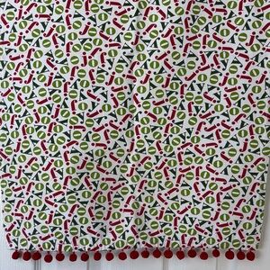 Crate&Barrel Festive Red and Green Kitchen Dish Tea Towel
